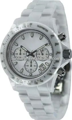 ceramic men watch chronograph men watch ceramic bezel 10ATM watch japan movement luxury watch