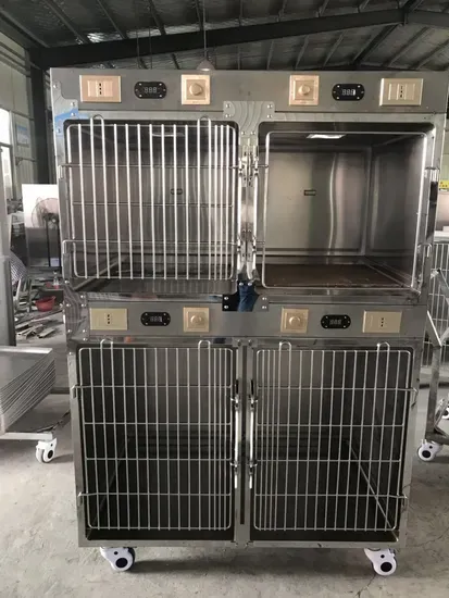 Stainless Steel Veterinary ICU Oxygen Chamber Cage