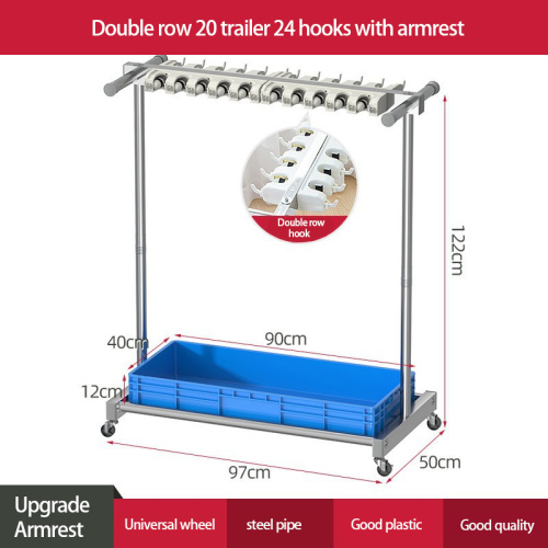 Double row stainless steel storage rack