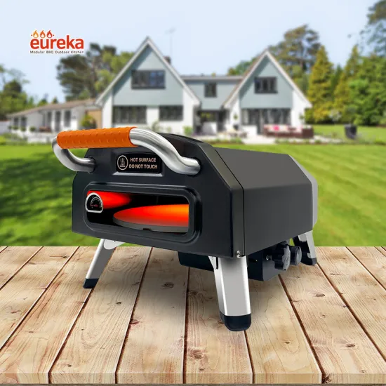 Mobile Pizza Masterpiece Indoor Gas Propane Italian Garden Pizza Oven with Rotating Stone