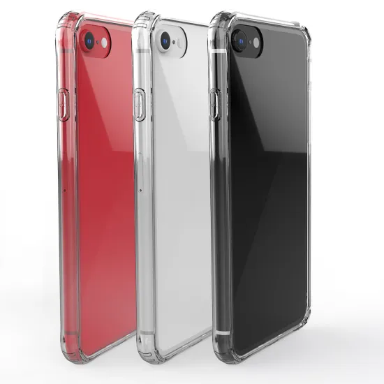 Shockproof Anti-fall Transparent TPU + Tempered Glass Case for iPhone 15/14/13/12 Pro Max