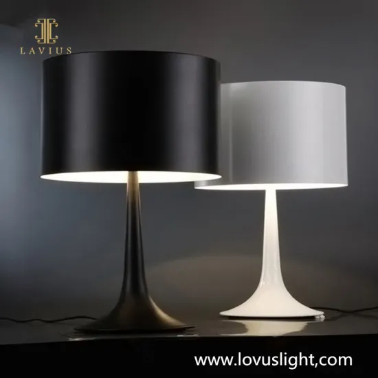 Classic black and white hotel villa table lamp simple atmosphere custom table lamp