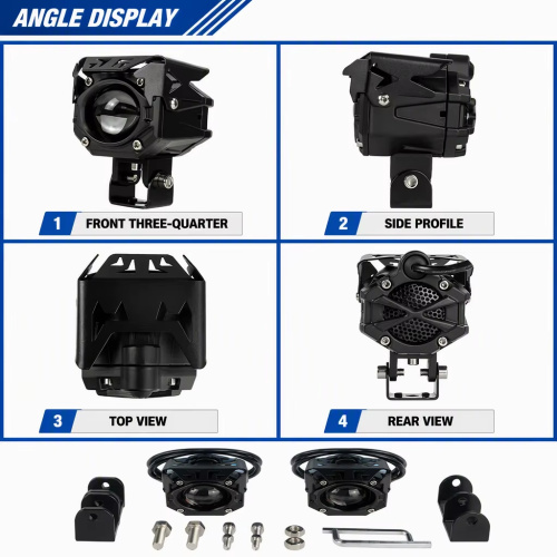 LiuHJG 12-80V Motorcycle High Wattage 29W Auxiliary Fog Light with Fan