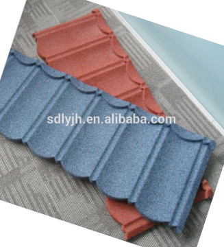 Sky blue Bond stone coated metal roofing tiles