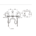 TAP MIXER ANTICO BRONZO A BRONZO A 3 buche