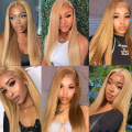 # 27 Uju Blonde Hurnian izimbobo zangaphambili ama-wigs wangaphambili