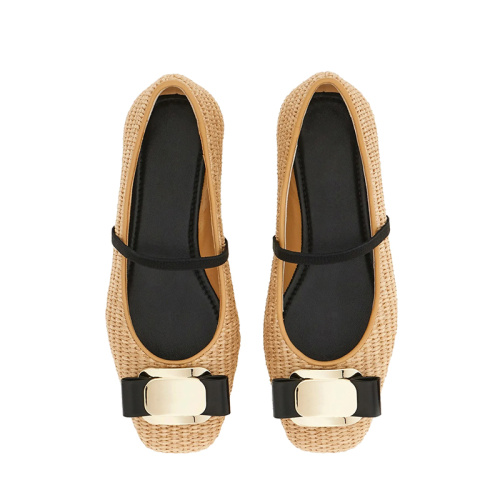 Woven Mary Jane Flat Sandals for Women
