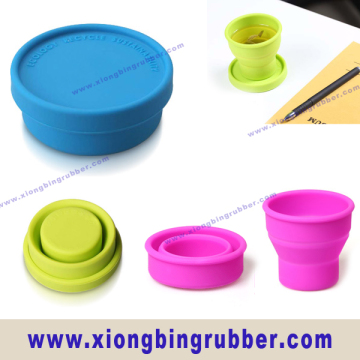 2017 hot sale heat resistance folding silicone cup