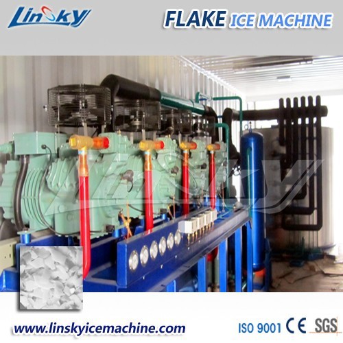 LIF-250C coastal marine use 25 tons containerized flake ice machine
