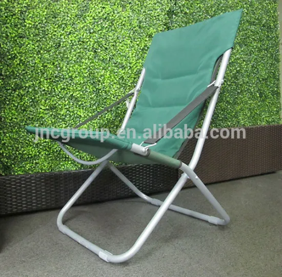 Portable beach chair with iron frame