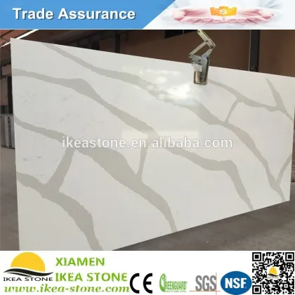 Calacatta White Engineered Silestone Caesar Artificial Quartz Stone Slab