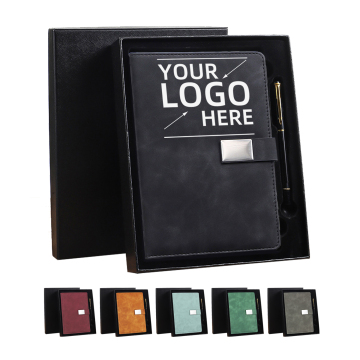 Personalized Business Journal Gift Set: 5A Pu Leather Diary Planner with Eco-friendly Buckle Notebook