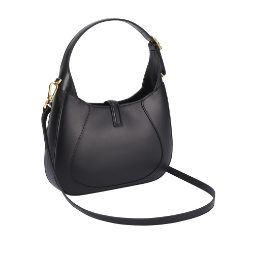 Trendy Black Half Moon Shoulder Crossbody Bag