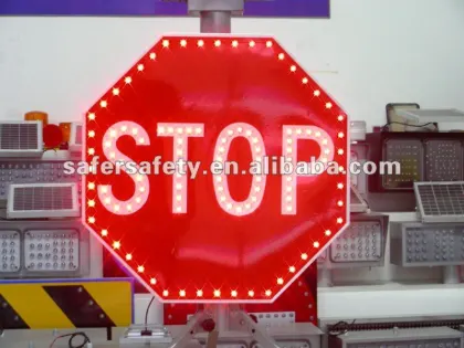 Solar mark car stop traffic sign