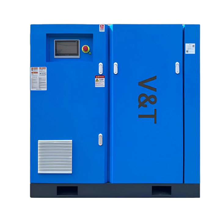 Two stage screw compressor