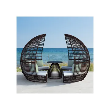 Garden Lounge Weaving Rattan unique wicker rattan chaise beach pool Rattan Day Bed