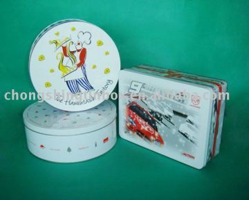 tin can for cookies and candy tin promational gift box