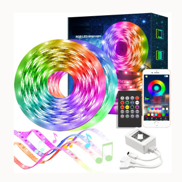Color Changing Music Light Strip - 44 LED SMD 3535 RGB Waterproof Smart App Control