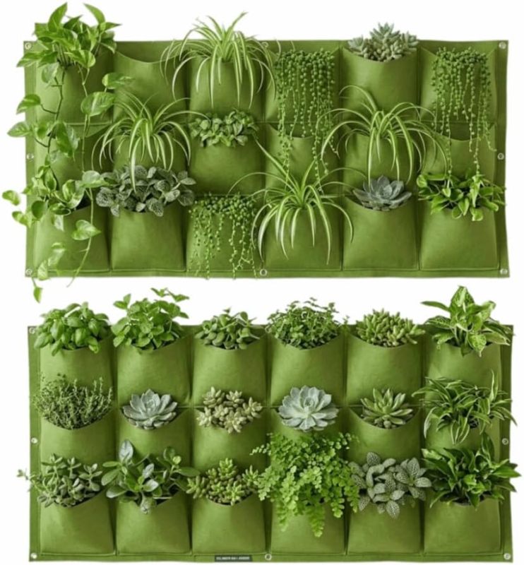 18 Pocket Hanging Wall Planter Grow Bags