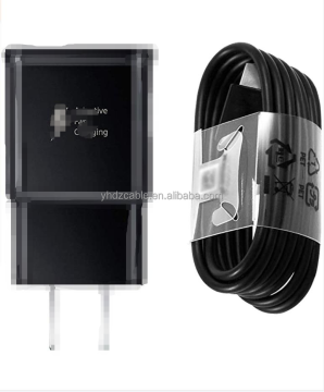 USB Charger Kit for Samsung S10 S8 with EU/US Plugs, 2A Fast Charging, Type C Cable, and Travel Adapter