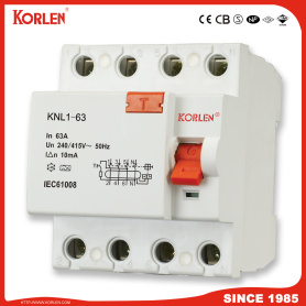 Residual Current Circuit Breaker 4P 63A 300MA 3KA