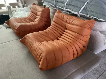 Leather togo sofa