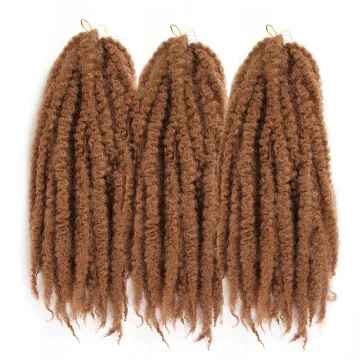 X-TRESS Long Synthetic Braiding  Hair Extensions Marley Kinky Curly Brown Crochet Braids Hair Bundles For Afro Dreadlocks Braids