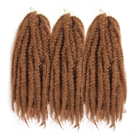 X-TRESS Long Synthetic Braiding  Hair Extensions Marley Kinky Curly Brown Crochet Braids Hair Bundles For Afro Dreadlocks Braids