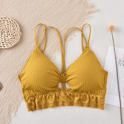 Lace Backless Fitness Sports Bra