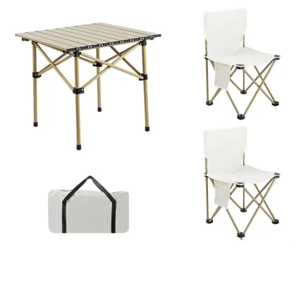 Oem Outdoor Aluminum Alloy Material Garden Table Foldable Bbq Picnic Outdoor Folding Camping Table And Chair Set
