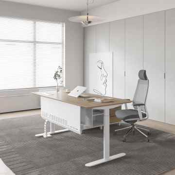 Adjustable Height Electric MDF Metal Standing Office Desk