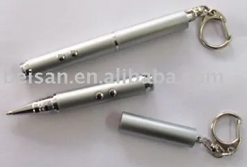 3 IN 1 laser pointer+LED+ball pen with keychain