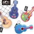 Porta-moedas em PU simples personalizado estilo guitarra