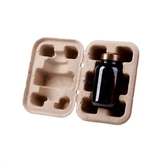 Custom eco-friendly recycled paper pulp molded packaging box