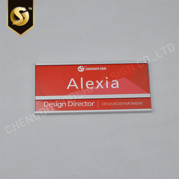 Square Aluminium Curved Conference Room Door Sign Plate