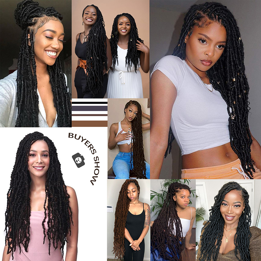 Pre-looped 36 Inch Faux Soft Locs Crochet Hair