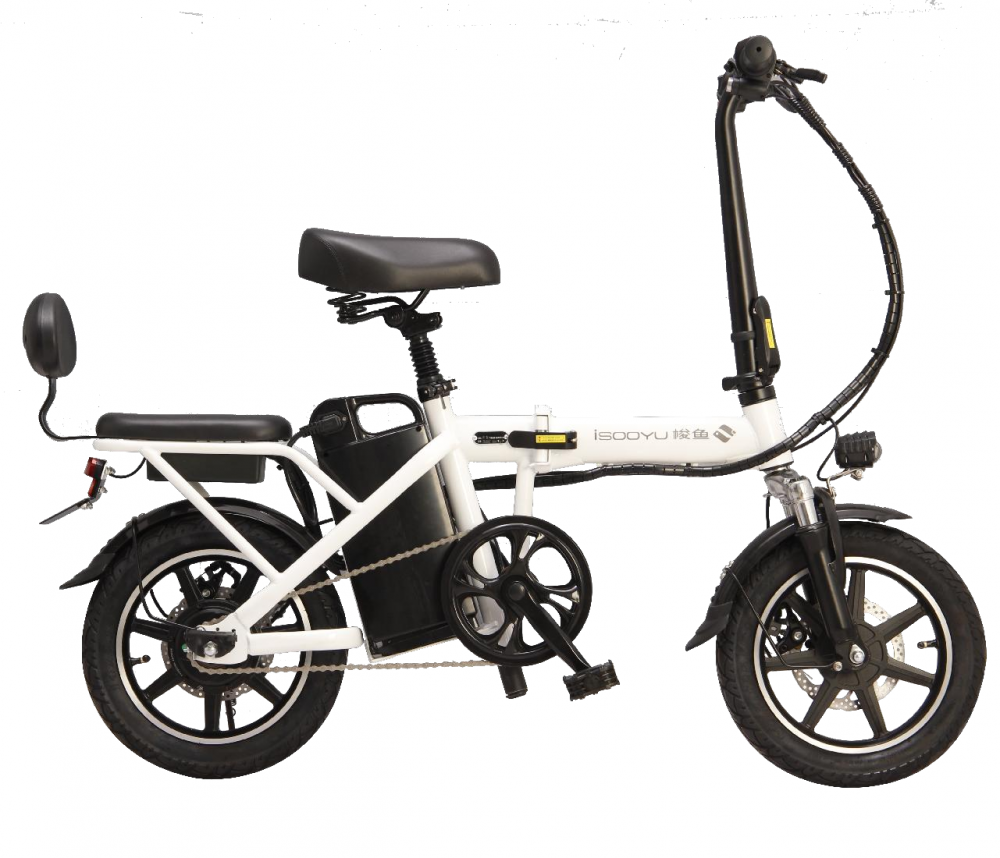 The electric scooter can be folded