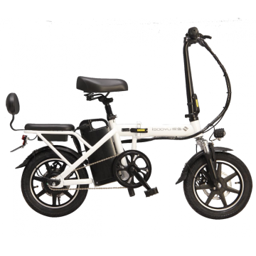 The electric scooter can be folded