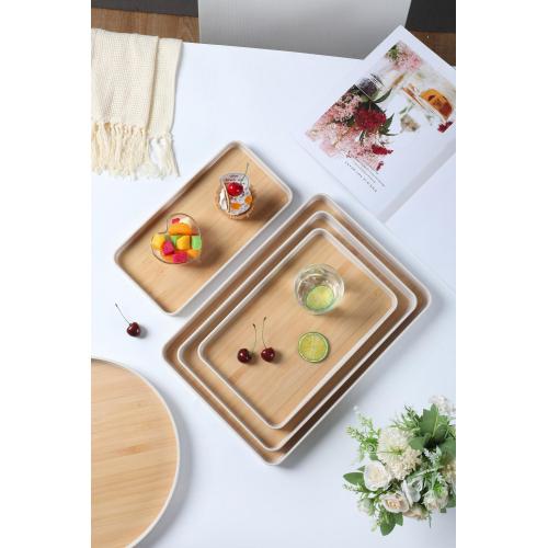 plateau de service rectangulaire en plastique 12 pouces