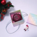 Caja de regalo de embalaje de manzana de Navidad con mango de cuerda