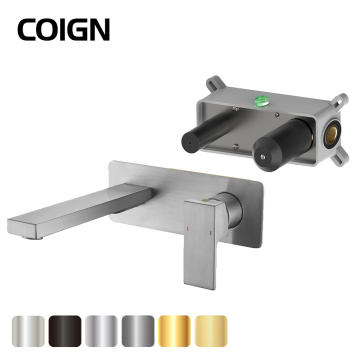 Brushed Nickel Wall Mount Bathroom Faucets