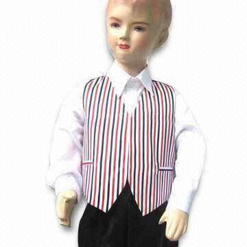 Children's Vest, Made of 100% Microfiber, Customized Sizes and Designs are Accepted