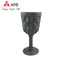 Grey coloured retro wine glasses water glass cup