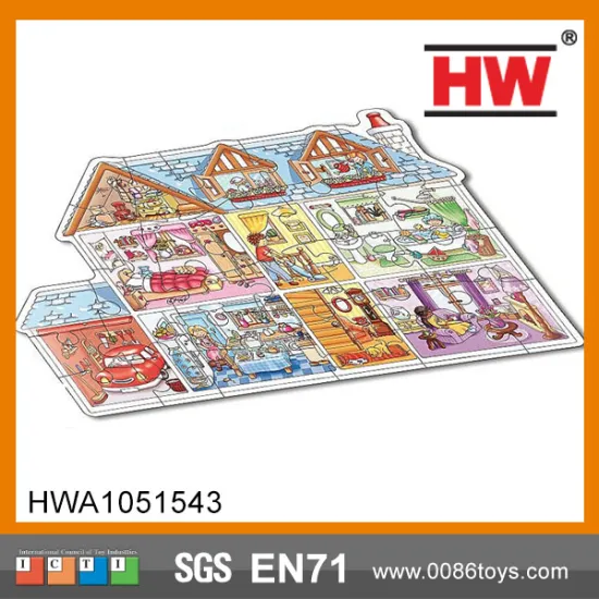 25PCS Kids Doll House Shaped Toy Puzzle