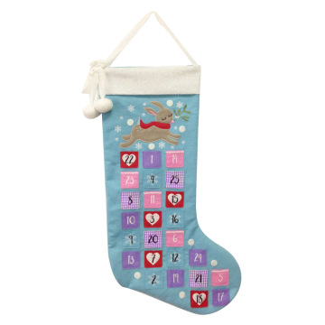 Christmas stocking shape countdown advent calendar