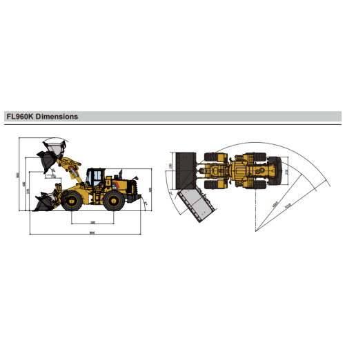 Wheel loader Machine FL960K Articulated Small Wheel Loader