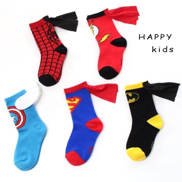 Keen High Cape Kids & Baby Socks - Fashion Jacquard Superhero Combed Cotton Unisex Knitted Socks