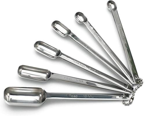 Ausdauer 6pcs Edelstahlgewürz messen Schaufeln