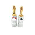 Gold Plated 4mm Audio Speaker Banana Plug Connector