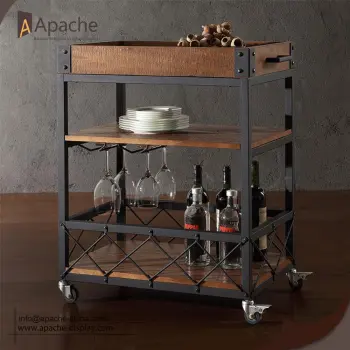 Wine Serving-Cart Trolley For Restaurant